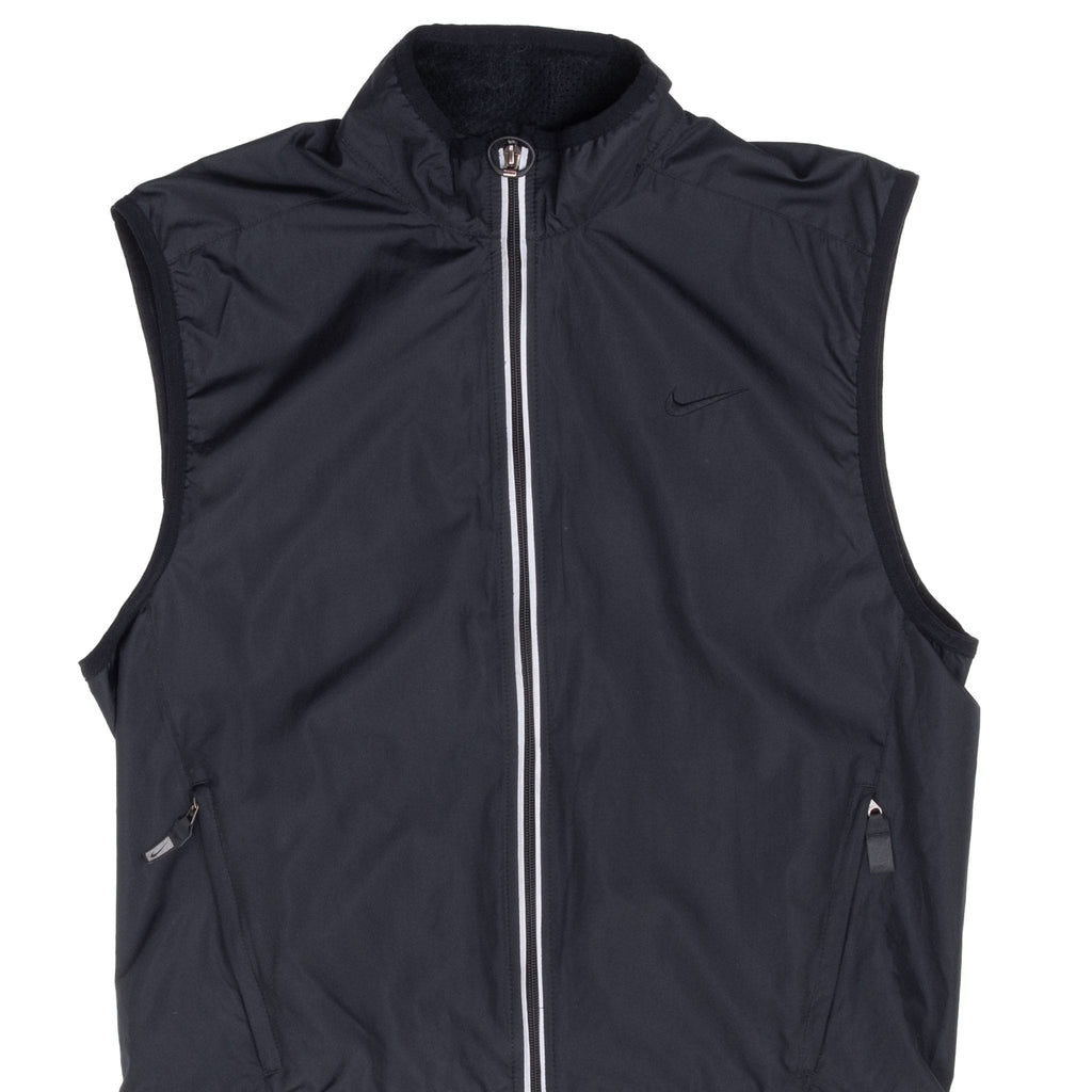 Vintage Nike Classic Swoosh Black Vest Jacket 1990S Size Medium