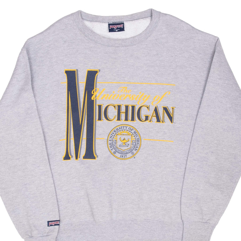 Vintage Ncaa University Of Michigan 1990S Jansport Sweatshirt Size Medium Made In Usa