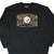 Front of black Pittsburgh Steelers sweatshirt with embroidered team logo and Central Division design