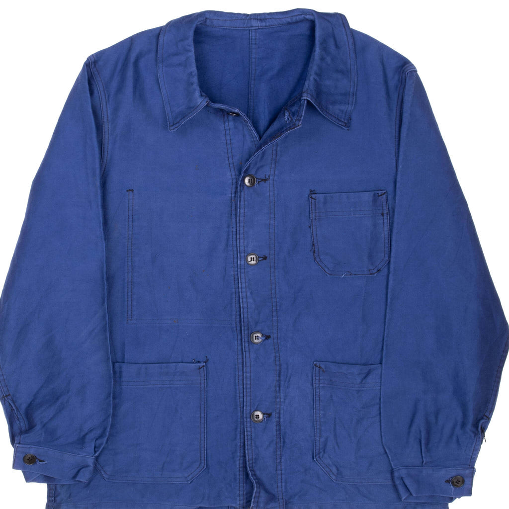 Vintage French Workwear Rennes Textiles Jacket 1960S Size Medium Made In France