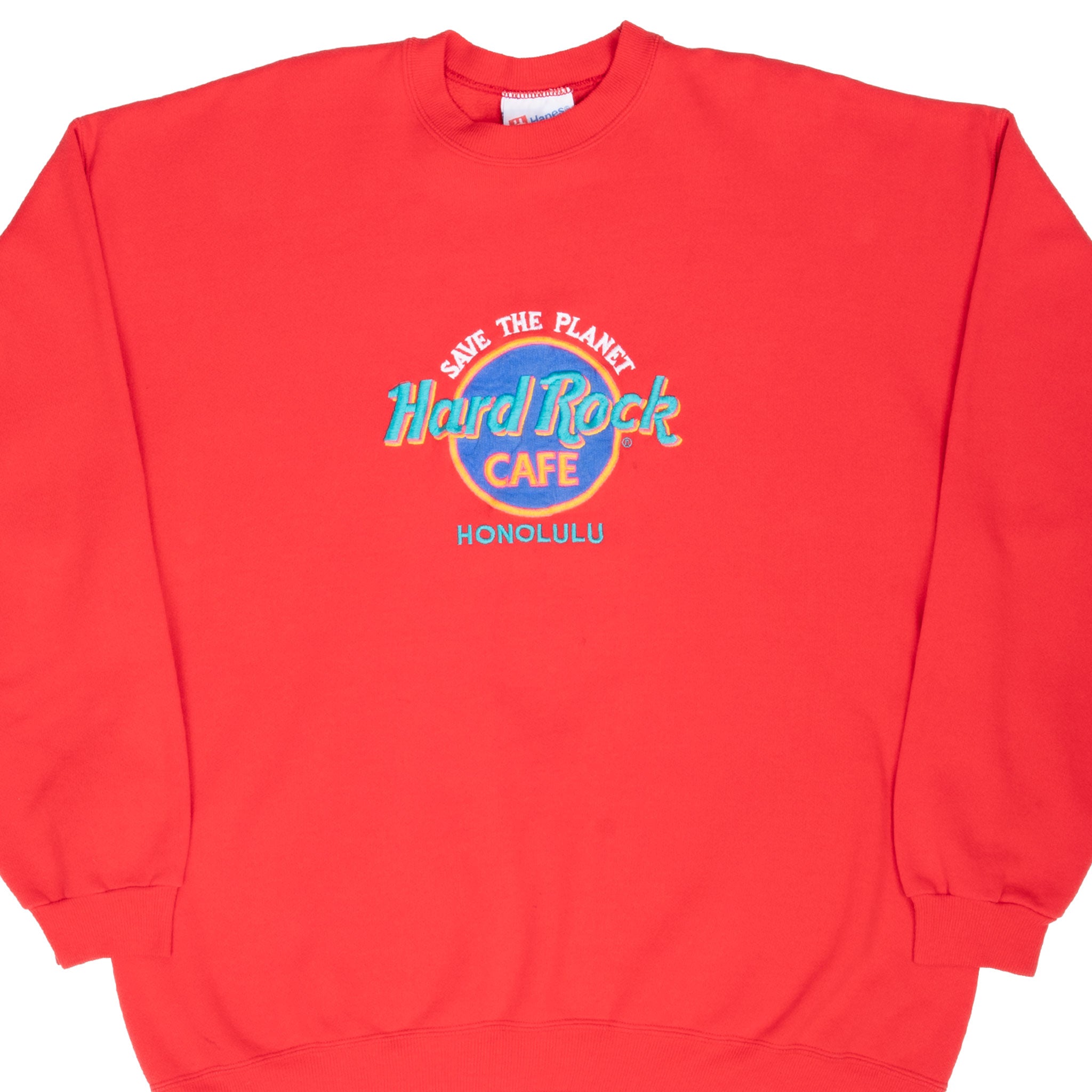 Vintage Hard Rock Cafe Save The Planet Honolulu Sweatshirt 1990S Size XL Made In Usa