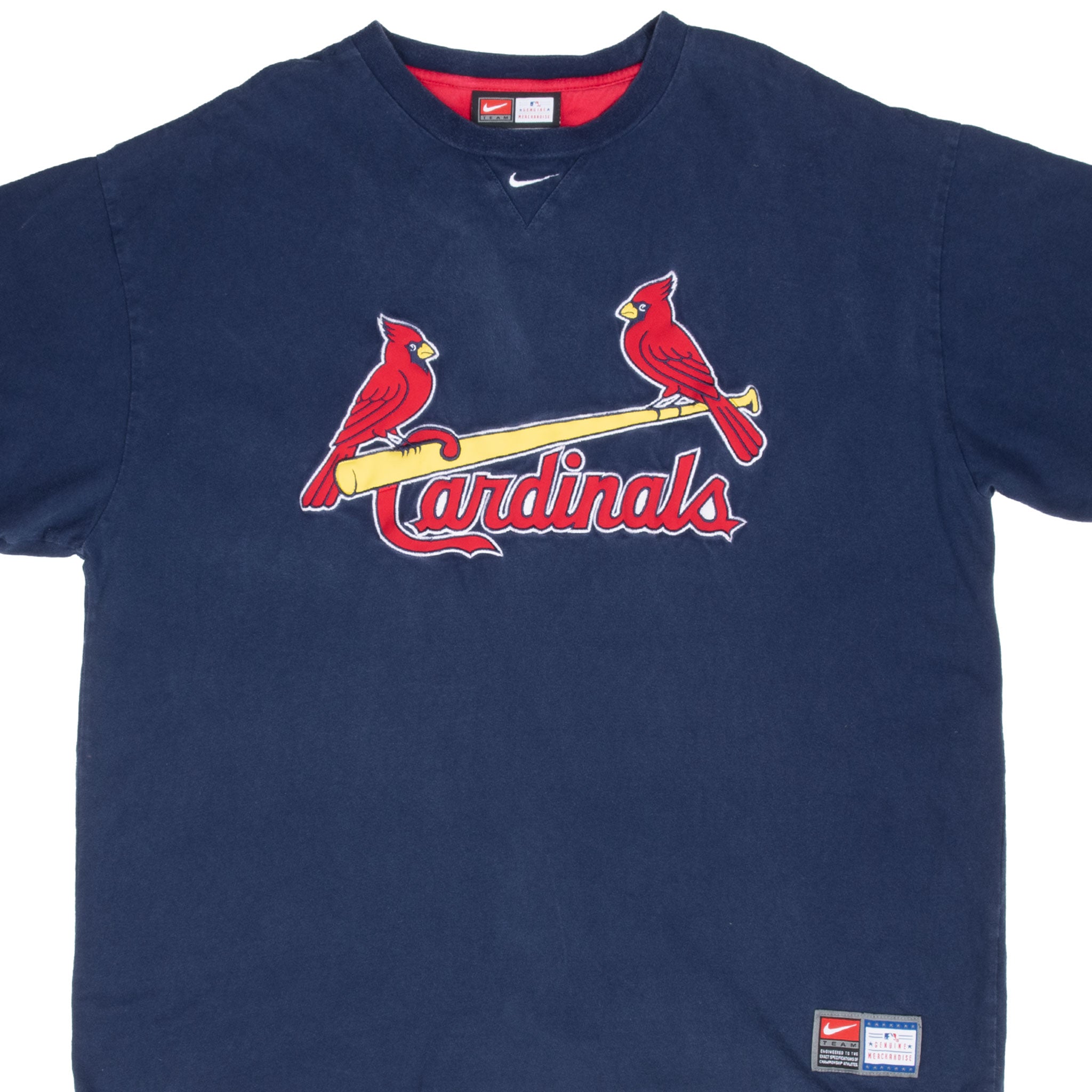 Vintage Mlb St Louis Cardinals Center Swoosh Nike Tee Shirt 1990S Size XL