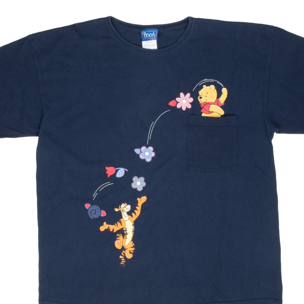Vintage Disney Winnie The Pooh Tigger Pokcet Tee Shirt Size 2XL
