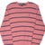 Vintage Ralph Lauren Pink Blue Stripe Knit Sweatshirt 1990S Size 2XL