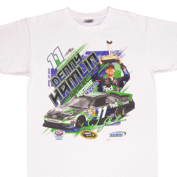 Vintage Nascar Denny Hamlin Wins At Kansas 2012 Tee Shirt Size Large