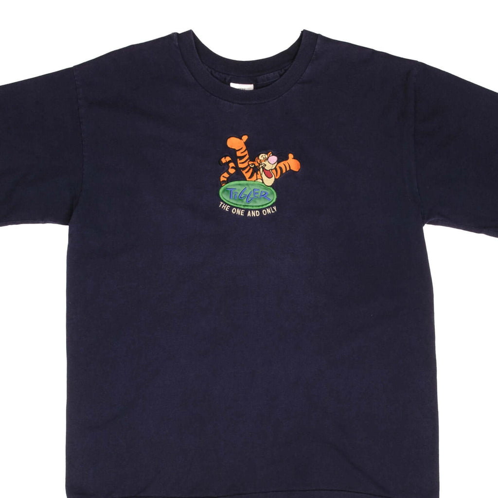 Vintage Disney Tigger Embroidered 1990S Tee Shirt Size XL Made In Usa With Single Stitch Sleeves