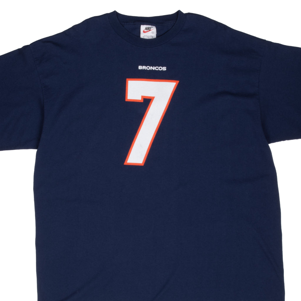 Vintage Nike Nfl Denver Broncos Elway #7 Tee Shirt 1990S Size 2XL Made In Usa