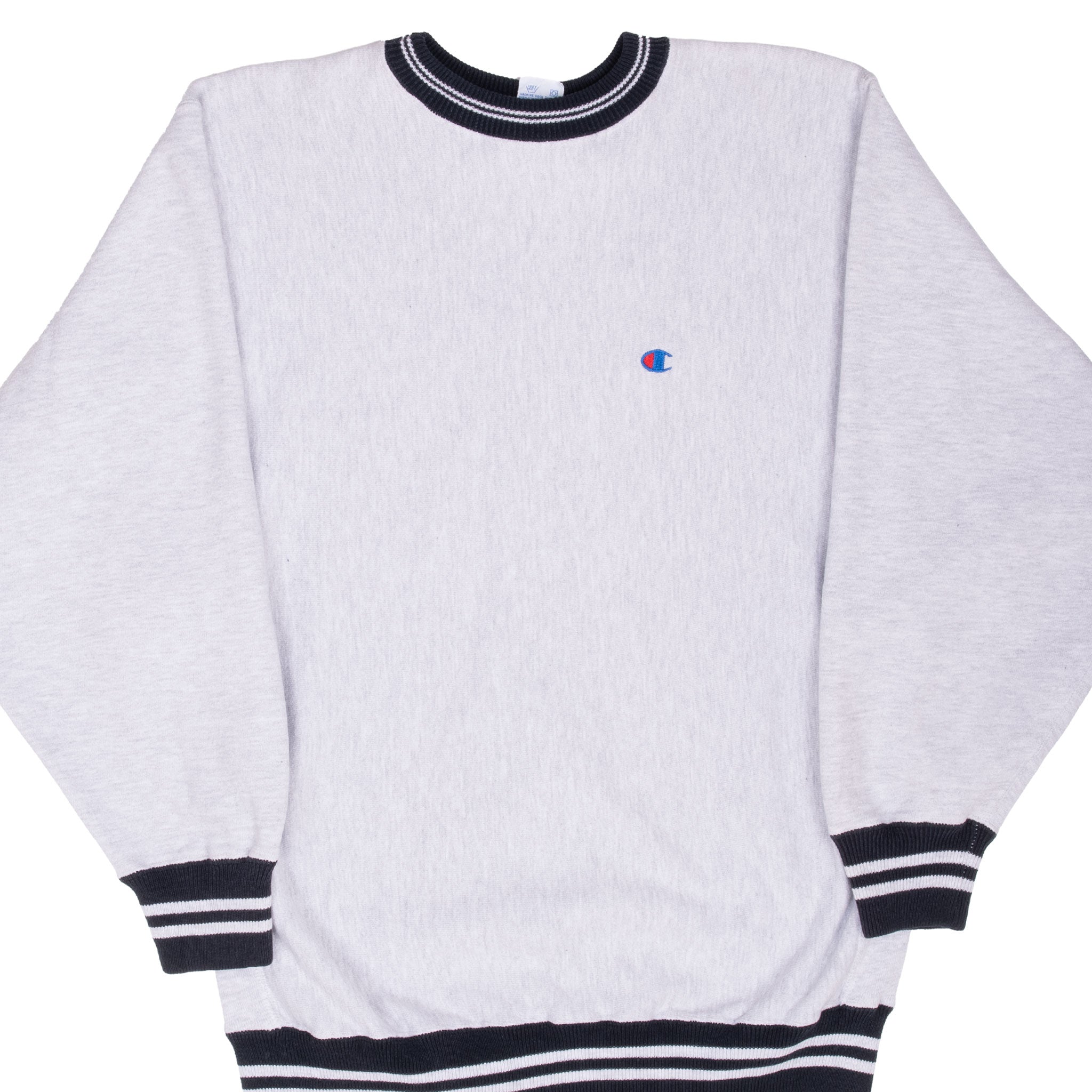 Vintage Champion Reverse Weave Grey Sweatshirt 1990S Size Large Made In Usa