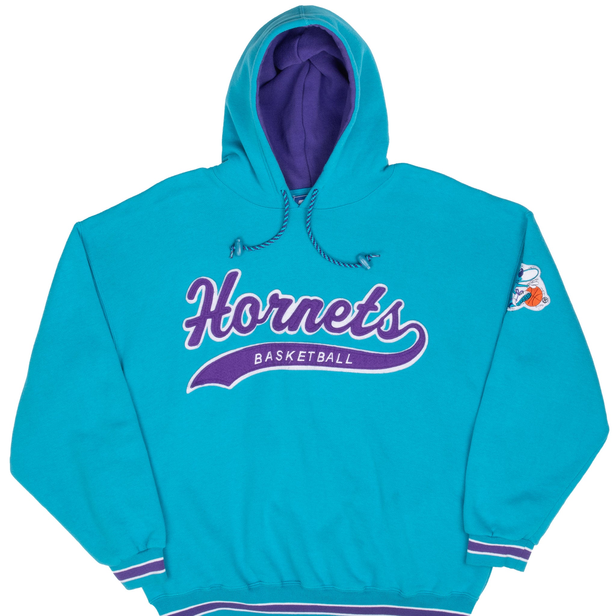 Vintage Nba Charlotte Hornets Starter Hoodie Sweatshirt 1990S Size Large