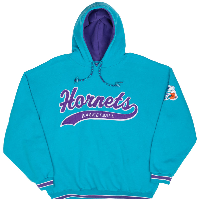 Vintage Nba Charlotte Hornets Starter Hoodie Sweatshirt 1990S Size Large