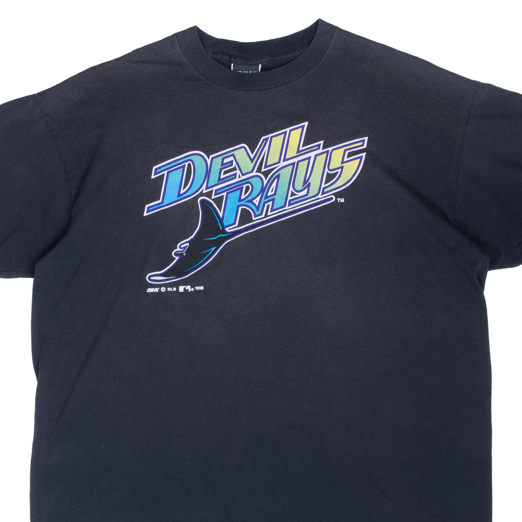 Vintage Mlb Tampa Bay Devil Rays Tee Shirt 1998 Size XL Made In Usa With Single Stitch Sleeves