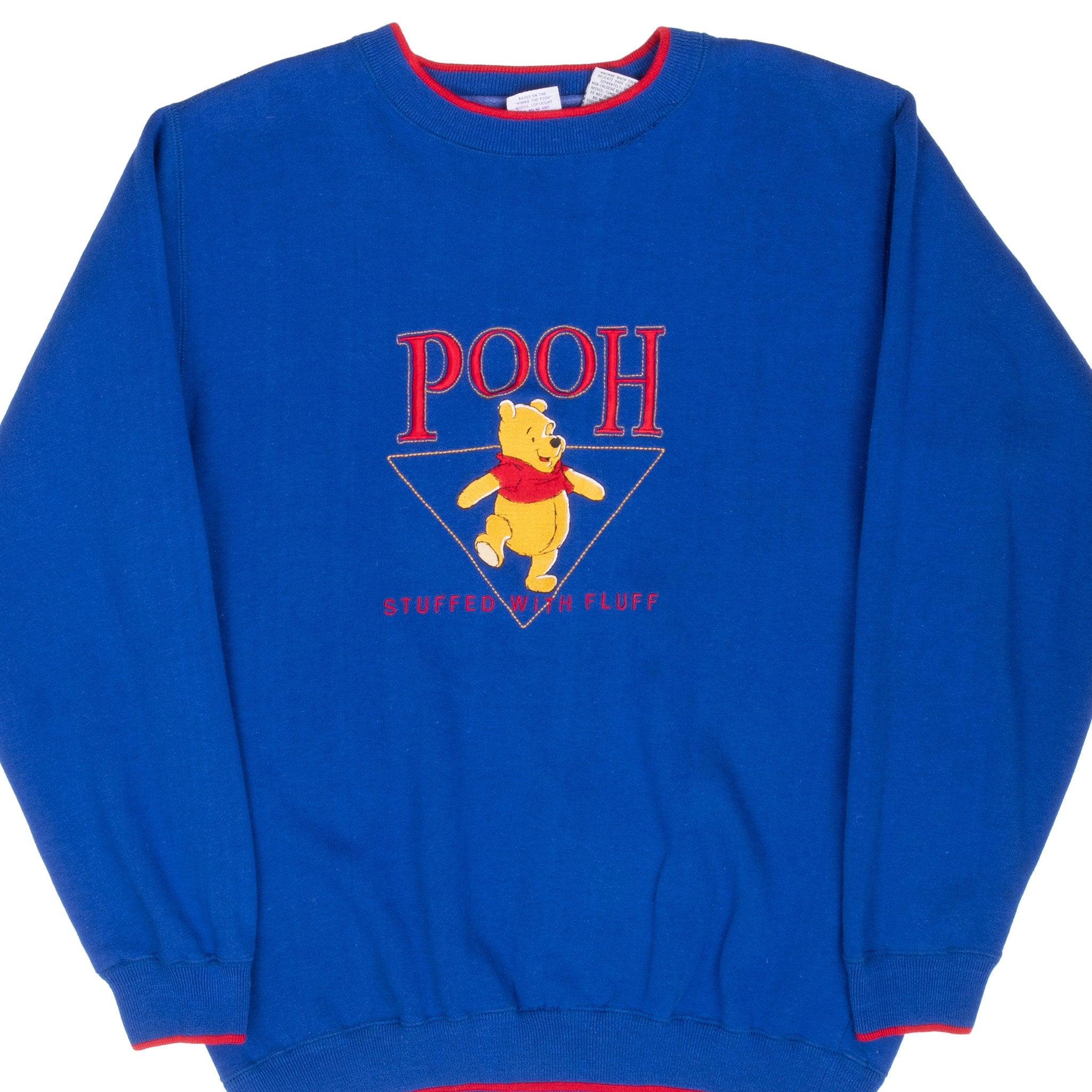 Vintage Disney Winnie The Pooh Embroidered 1990S Sweatshirt Size Large Made In Usa