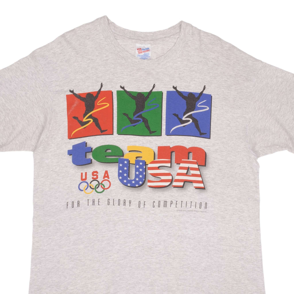 Vintage Olympics Team Usa 1990S Tee Shirt Size XL Made In USA With Single Stitch Sleeves