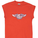 Vintage Harley Davidson I Make The Eagle Fly Hanes Tank Top Tee Shirt 1980s Size Large Made In USA With Single Stitch Sleeves