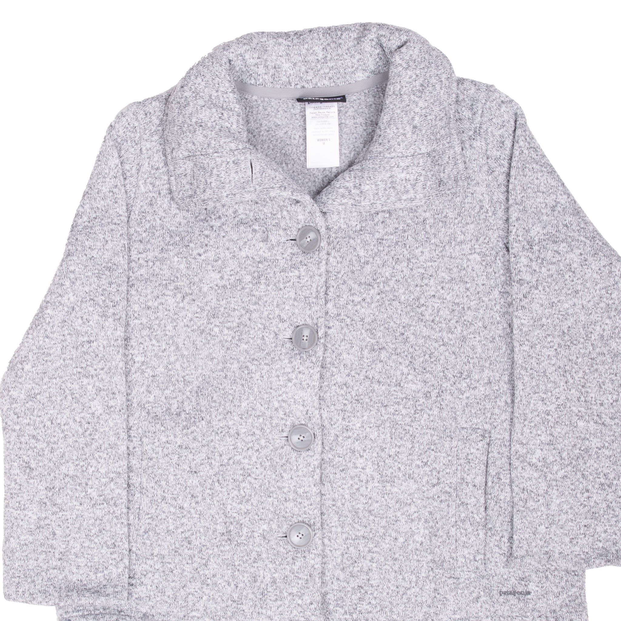 Vintage Patagonia Womens Grey Better Sweater Swing Fleece Jacket Size Medium