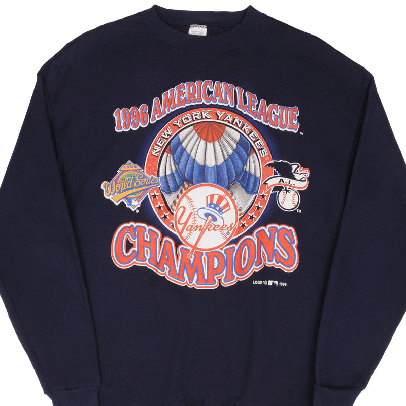 Vintage MLB New York Yankees World Champions 1996 Sweatshirt Large Made In Usa