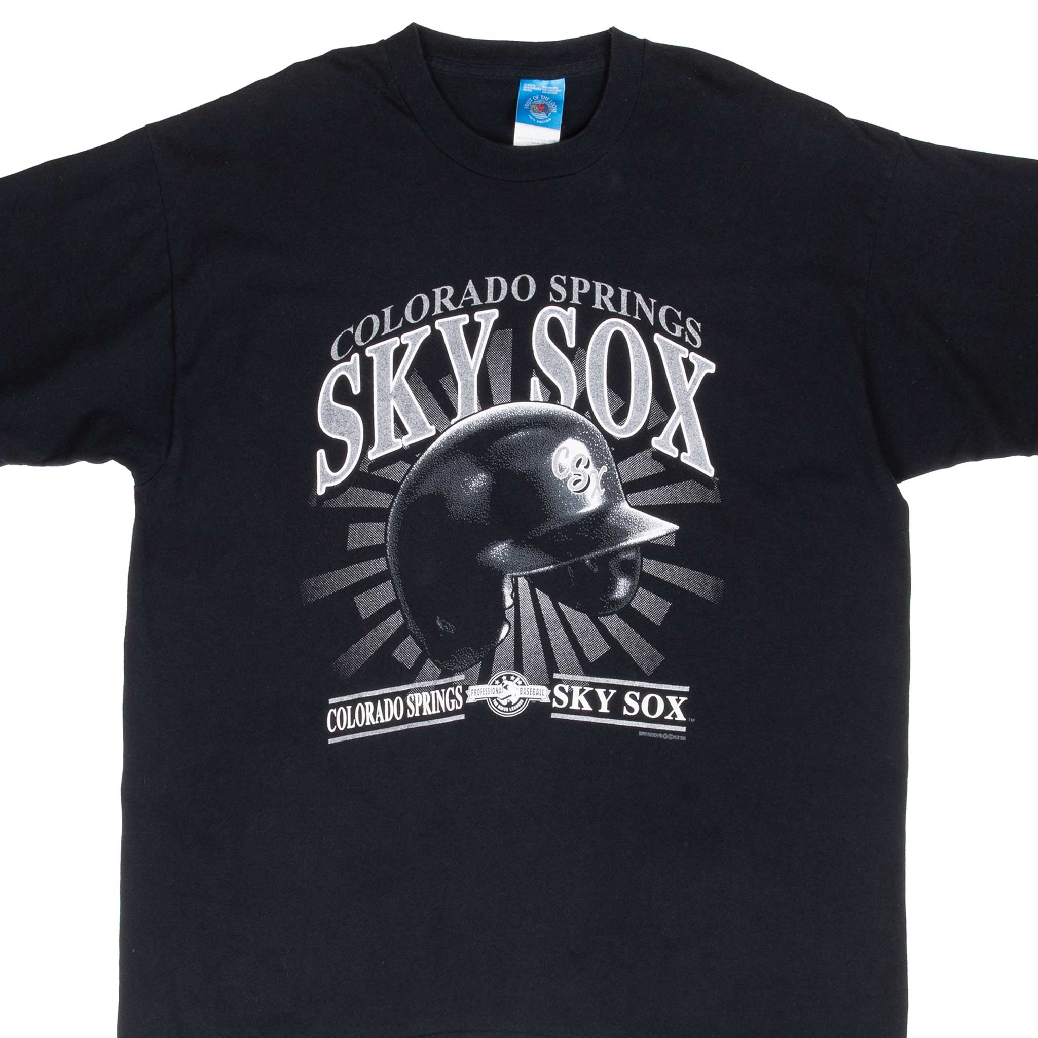 Vintage Milb Colorado Springs Sky Sox 1996 Tee Shirt Size XL Made In Usa With Single Stitch Sleeves