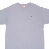 Vintage Nike Classic Swoosh Grey Blue Tee Shirt Size 1990s Size XL Made In USA