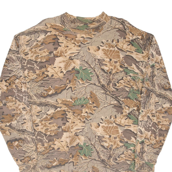 Vintage Hunting Advantage Camo Long Sleeve Pocket Turtle Neck Tee Shirt 1990S Size 2XL