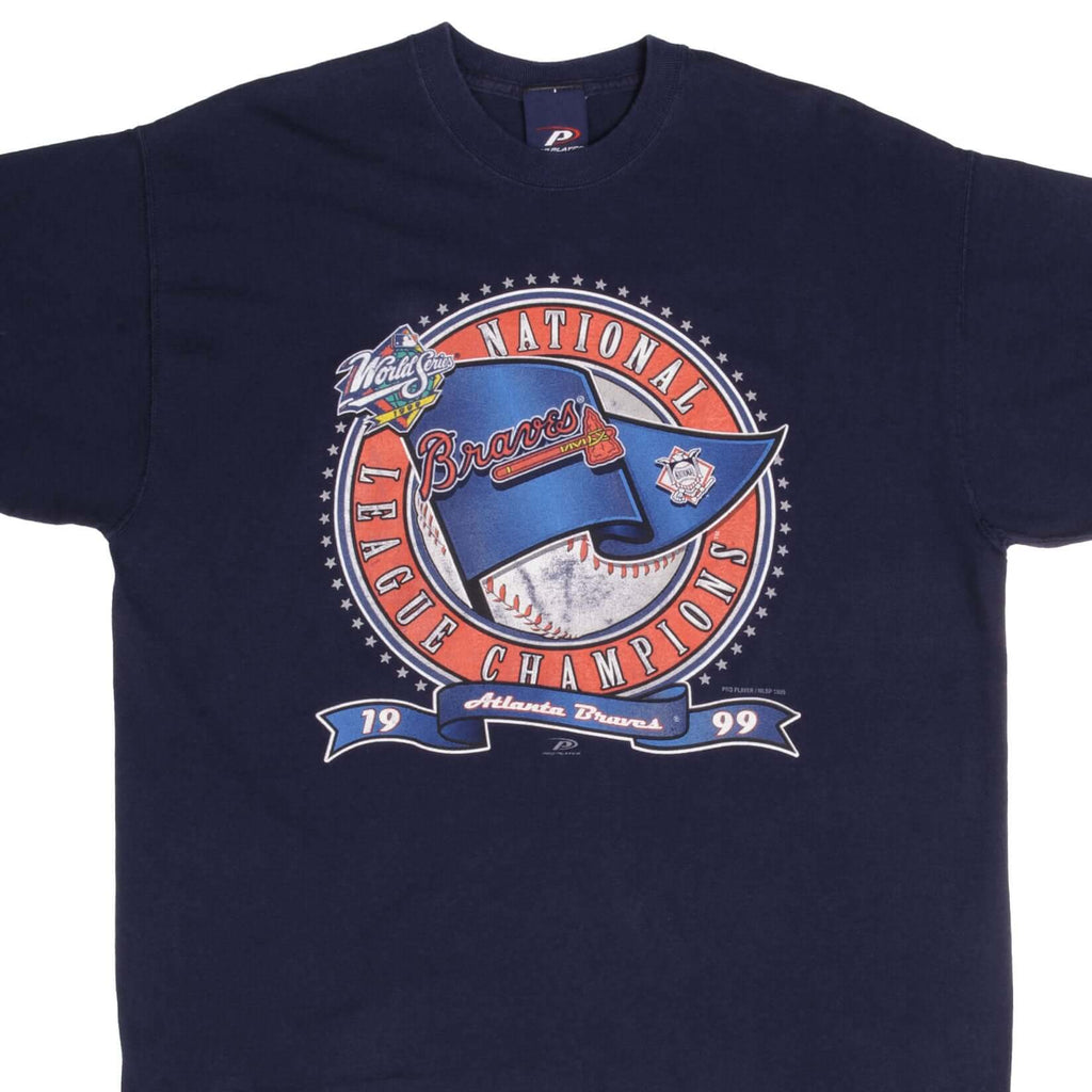 Vintage MLB Atlanta Braves National Champions 1999 Tee Shirt Size XL