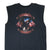 Front of black Harley-Davidson sleeveless shirt with bald eagle and American flag graphic