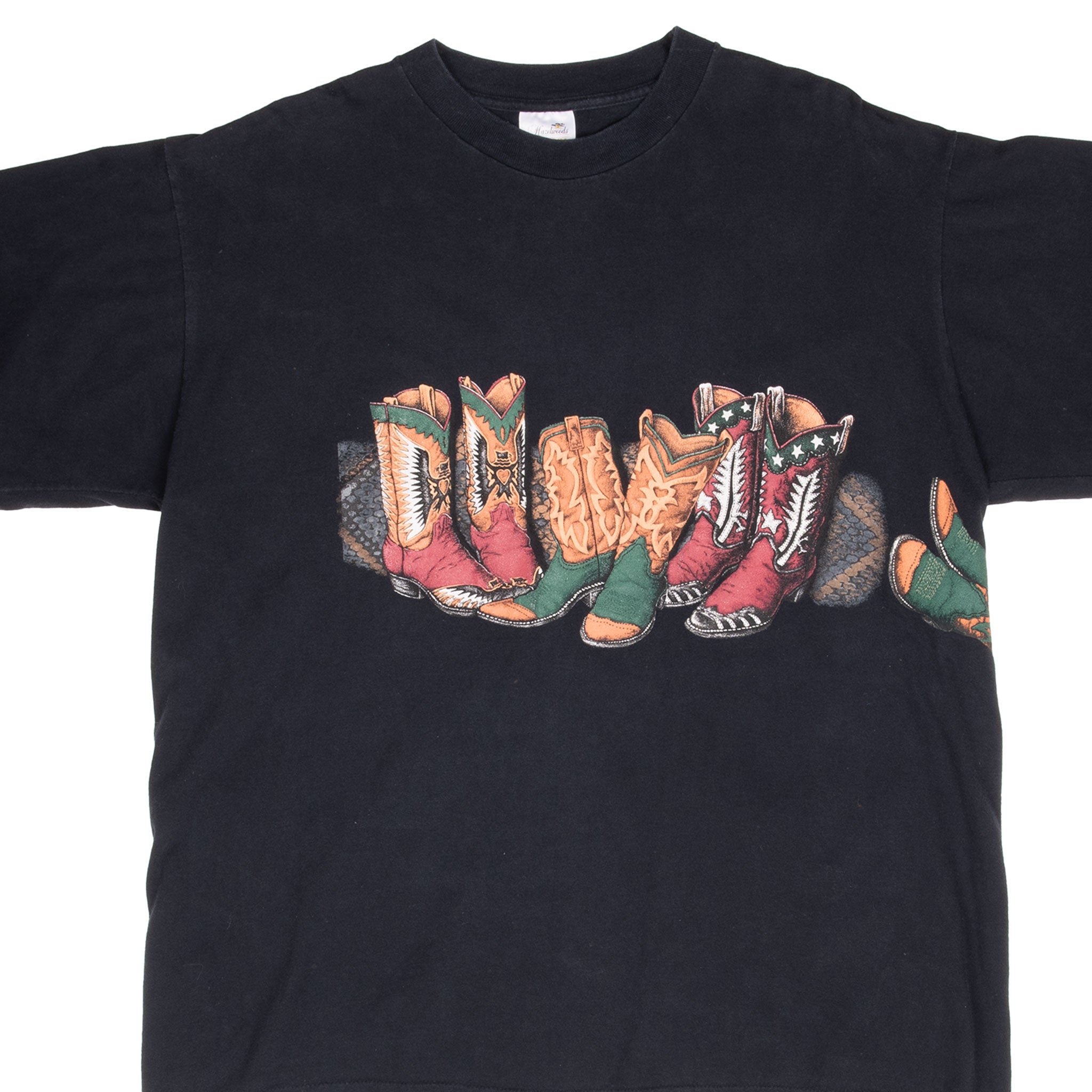 Vintage Cowboy Boots Western Tee Shirt 1990S Xl Made In Usa With Single Stitch Sleeves