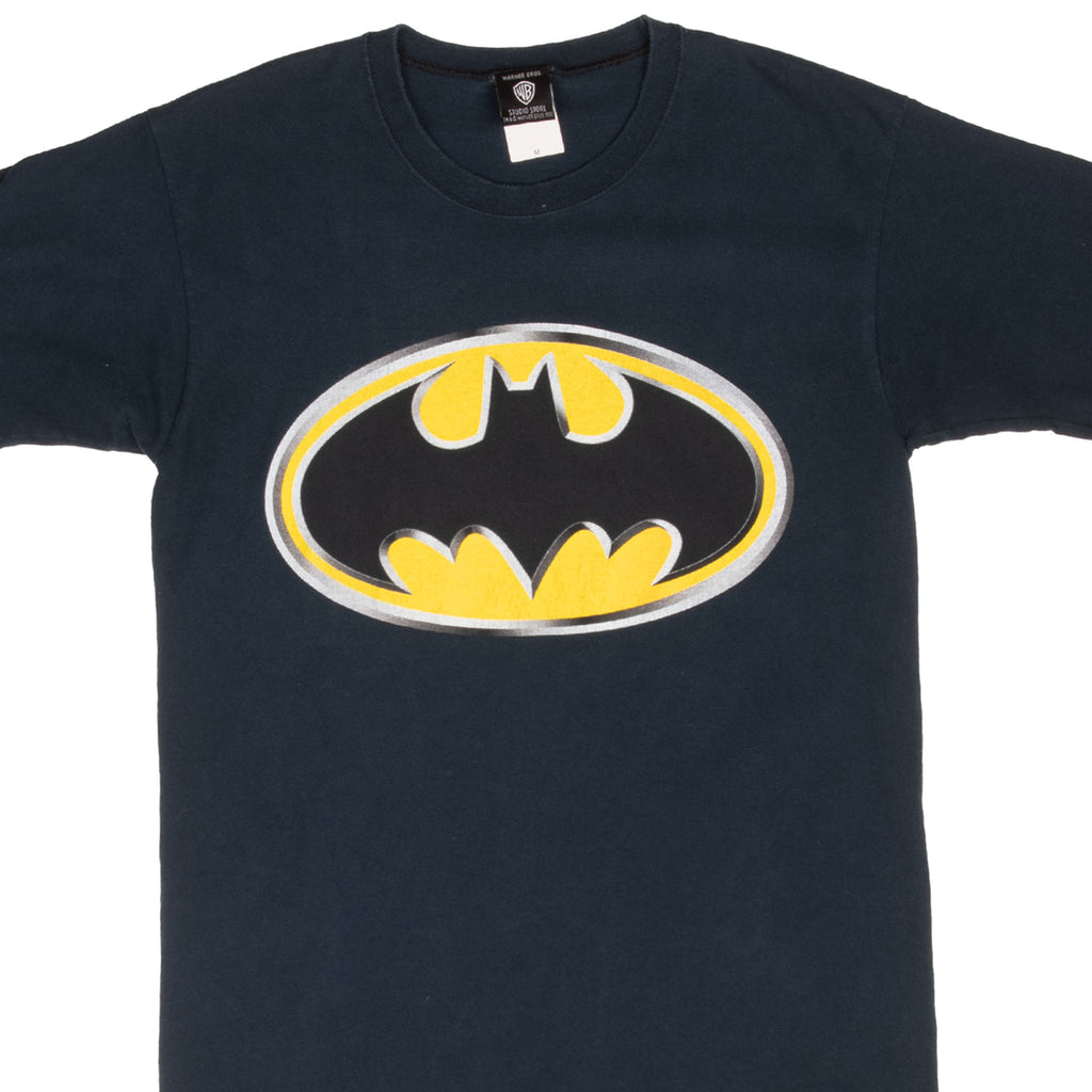 Vintage Dc Comics Batman Emblem Tee Shirt 1997 Size Medium Made In USA With Single Stitch Sleeves