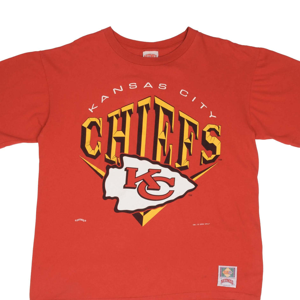 Vintage NFL Kansas City Chiefs 1994 Tee Shirt Size XL Made In USA With Single Stitch Sleeves