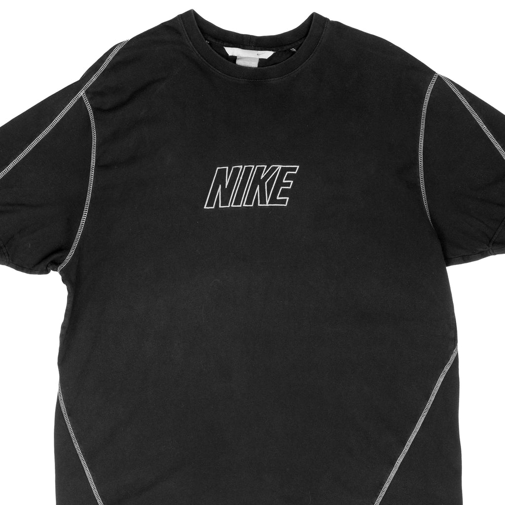 Vintage Nike Spellout Black Tee Shirt 2000S Size 2XL