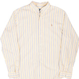 Vintage Ralph Lauren Yellow Striped Shirt 1990S Size XL