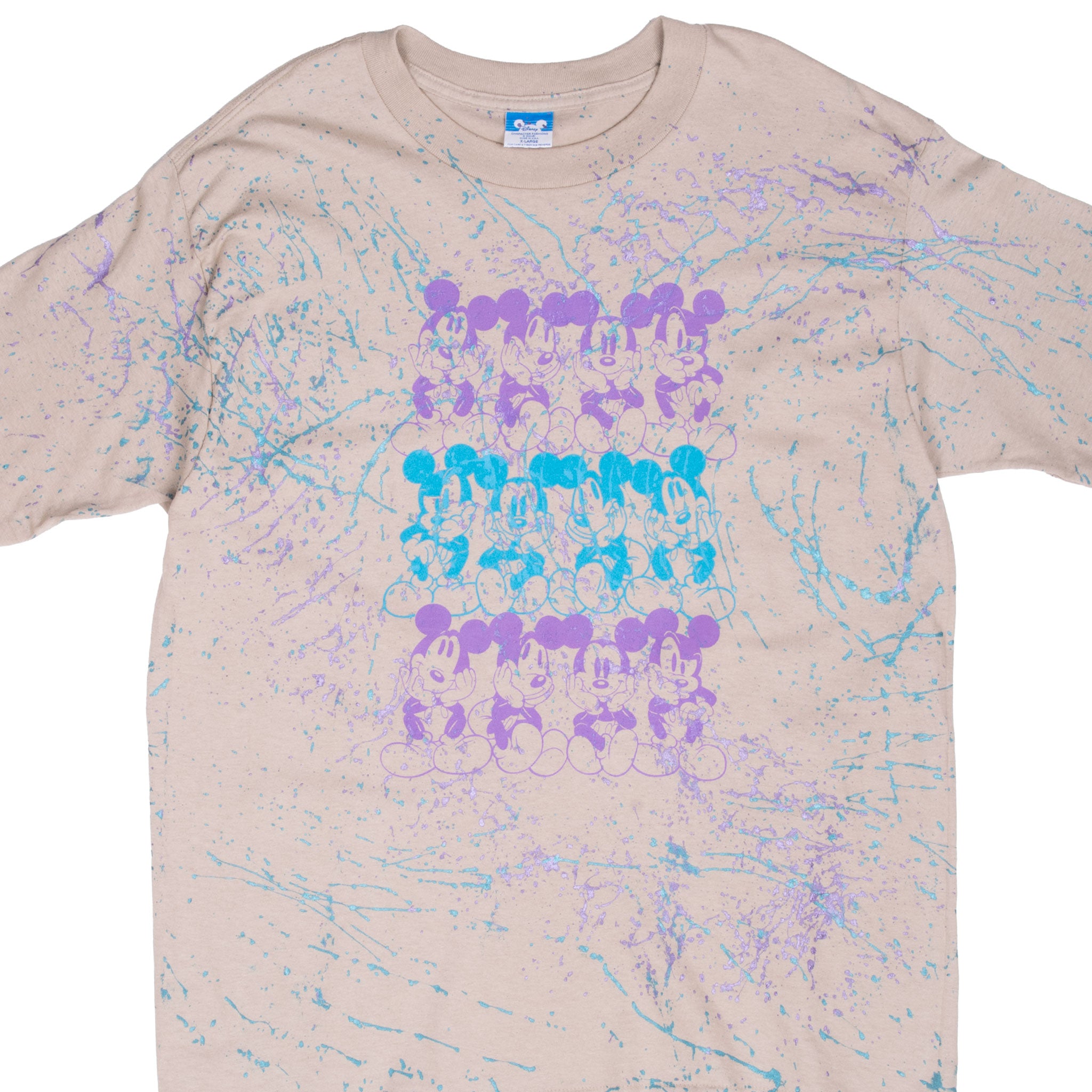 VINTAGE DISNEY MICKEY MOUSE ALL OVER PRINT TEE SHIRT 1990S LARGE MADE IN USA