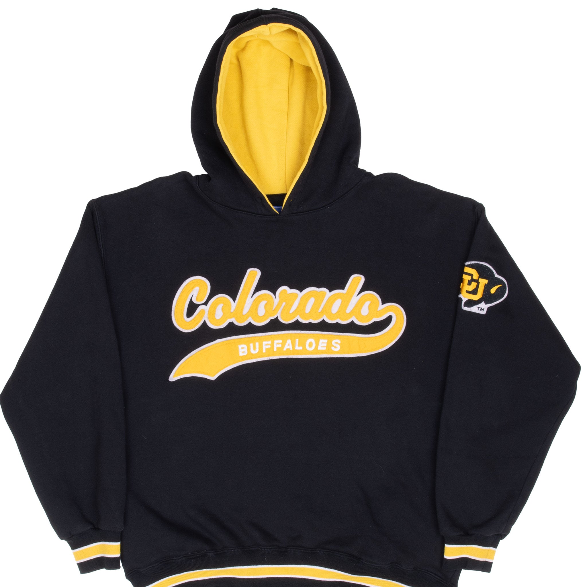 Vintage Ncaa Colorado Golden Buffaloes Hoodie Sweatshirt 1990S Size Medium