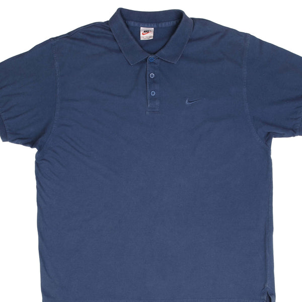 VINTAGE NIKE CLASSIC SWOOSH BLUE POLO SHIRT 1990S SIZE XL VINTAGE NIKE CLASSIC SWOOSH BLUE POLO SHIRT 1990S SIZE XL