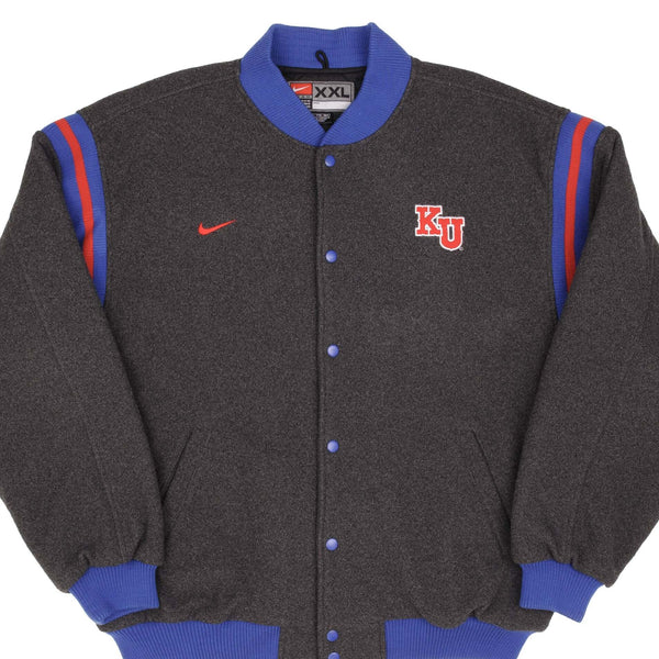 Vintage Nike Ncaa University Of Kansas Varsity Jacket Size 2XL 2000S