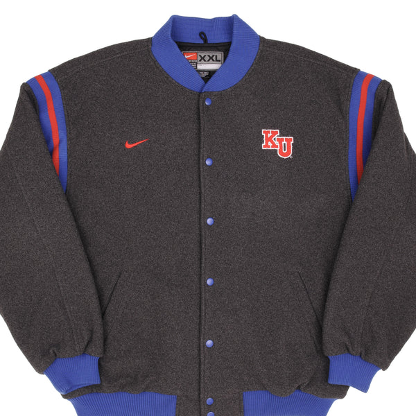 Vintage Nike Ncaa University Of Kansas Varsity Jacket Size 2XL 2000S