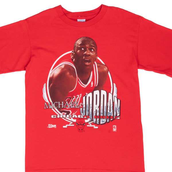 Vintage Nba Chicago Bulls Michael Jordan Tee Shirt 1991 Size Medium Made In Usa