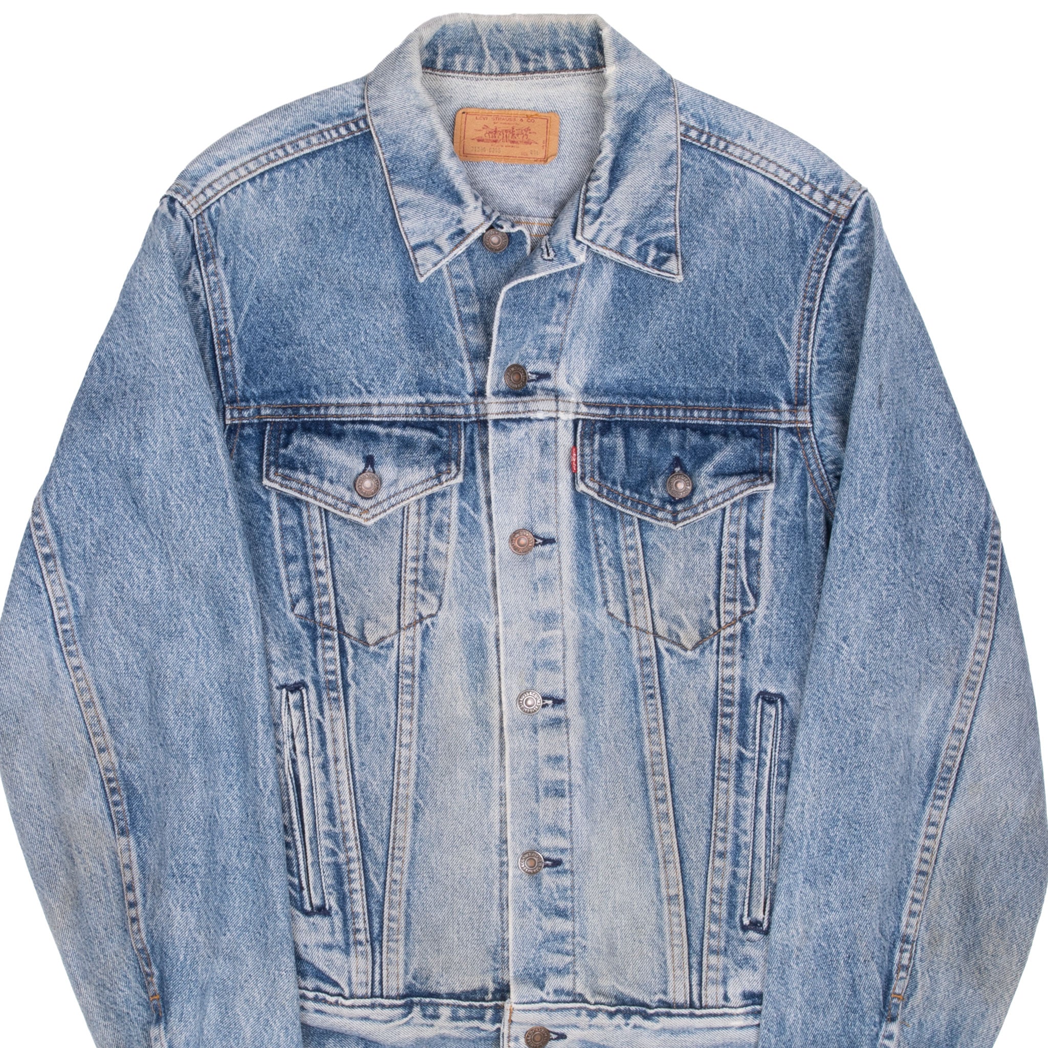 VINTAGE LEVIS TYPE 3 DENIM JACKET 4 POCKETS 71506 1980S SIZE 42L MADE IN USA