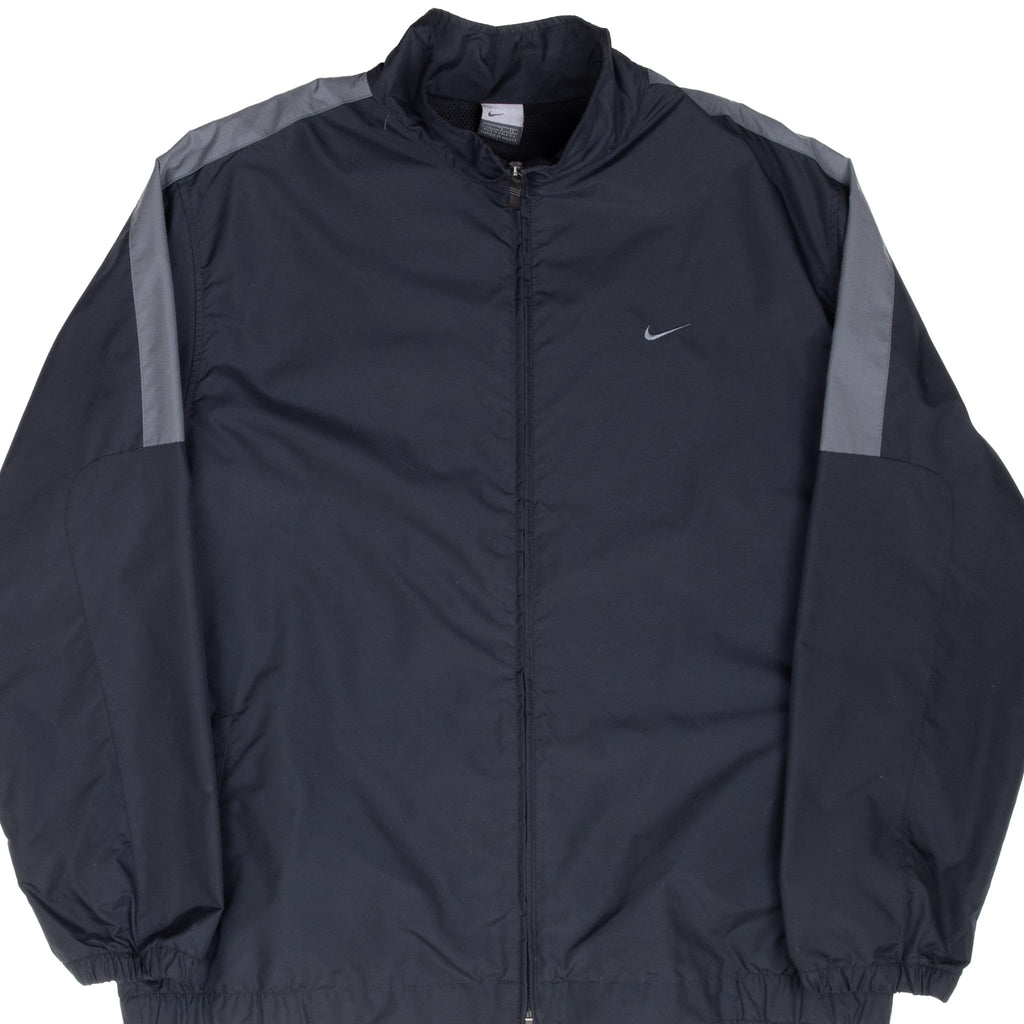 Vintage Nike Classic Black Windbreaker Jacket 2000S Size XL