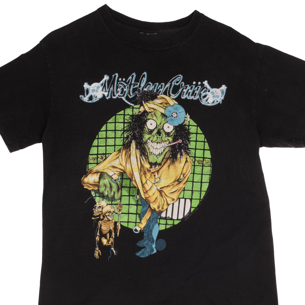 Vintage Motley Crue Dr. Feelgood He's Gonna Be Your Frankenstein Tee Shirt Size Medium With Single Stitch Sleeves