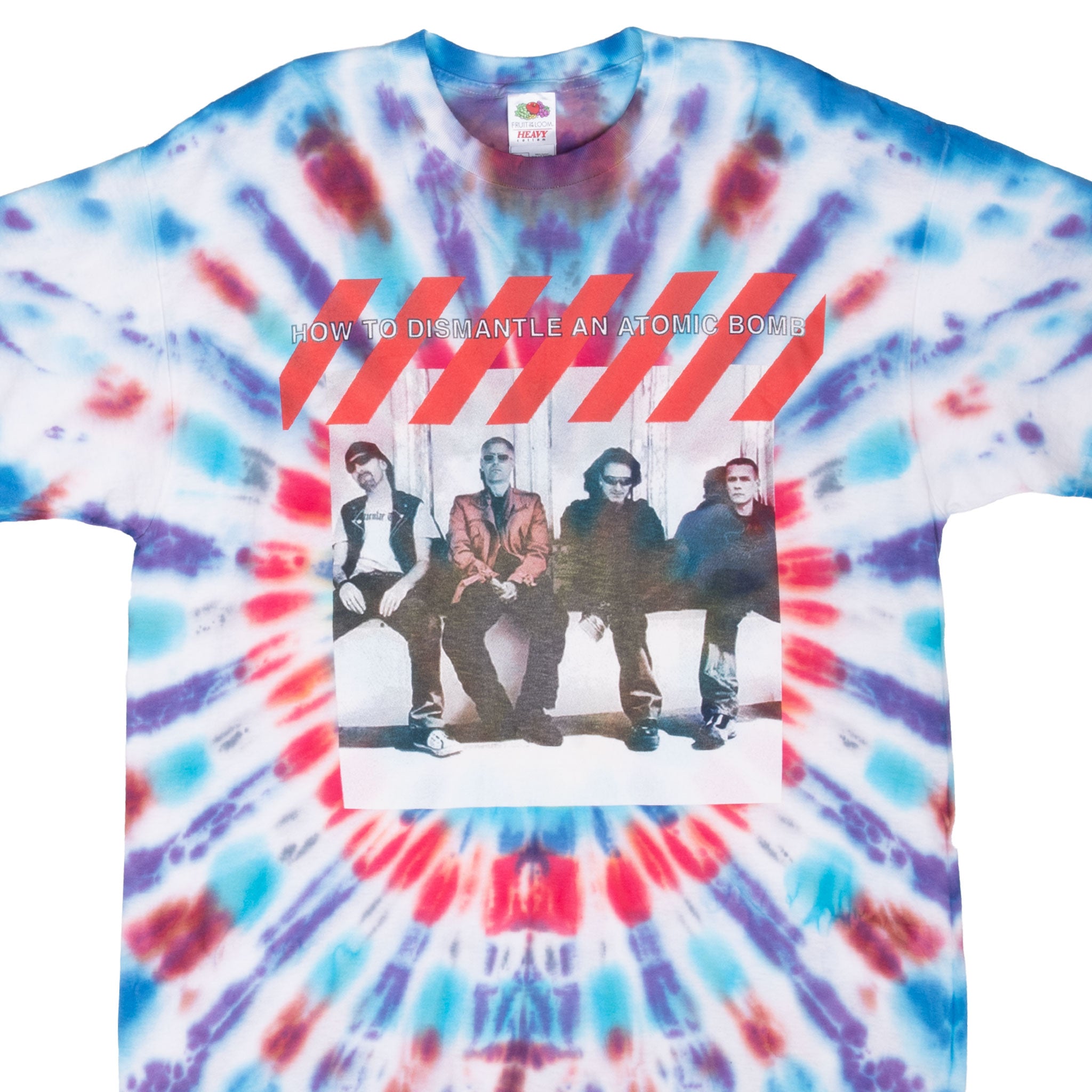 Vintage Tie Dye U2 How To Dismantle An Atomic Bomb Vertigo Tour Tee Shirt 2000S Size XL