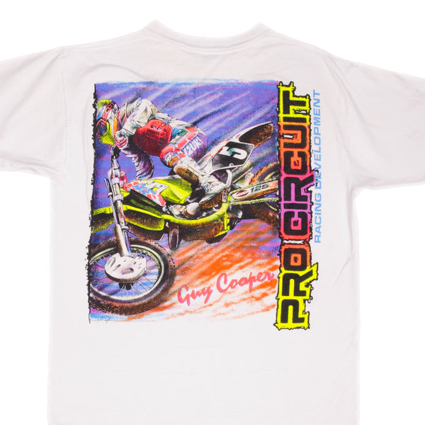 Vintage Motocross Team Suzuki Guy Cooper 1990S Tee Shirt Size Large With Single Stitch Sleeves