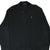 Front upper view of black Polo Ralph Lauren quarter-zip sweater with embroidered pony logo