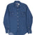 Vintage Wrangler Pearl Snap Button Blue Denim Shirt 1980S Size 15 1/2 X 34 Xlong Tail Made In Usa