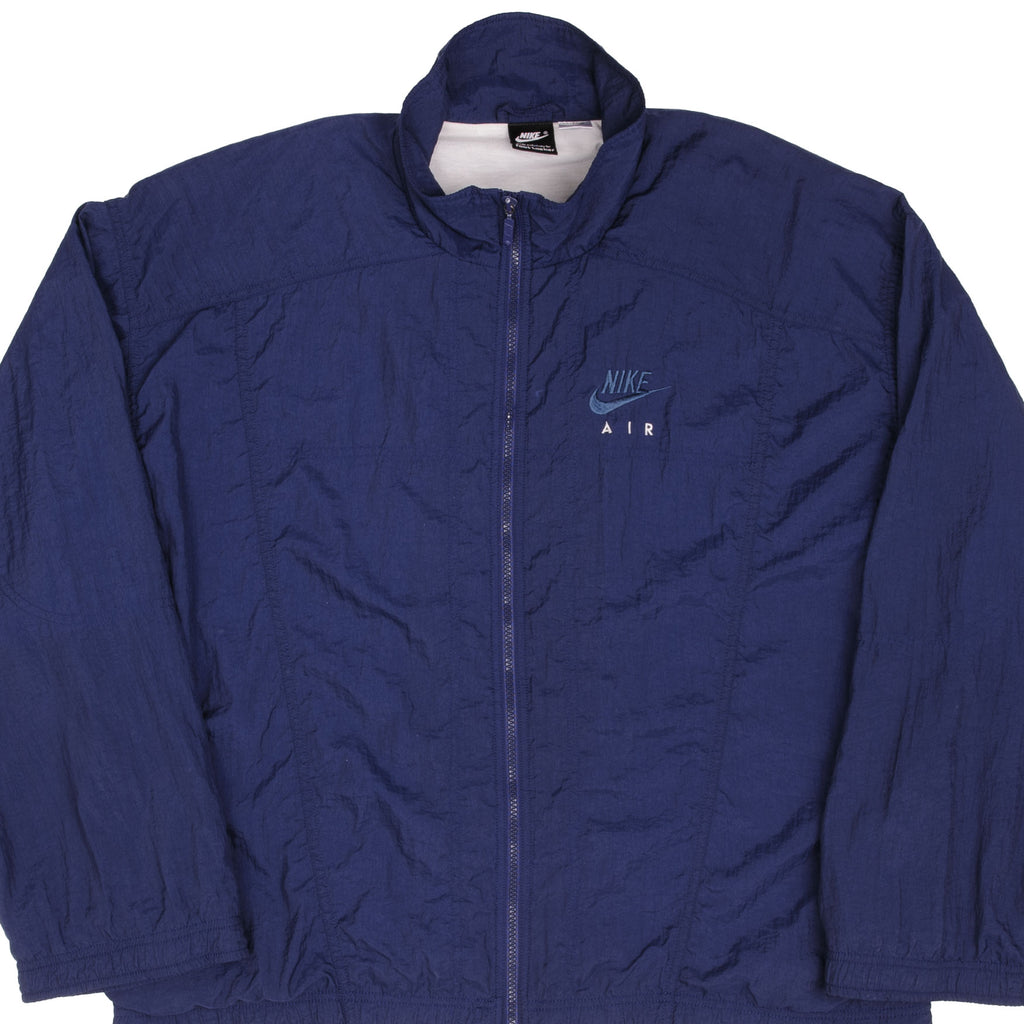 Vintage Nike Air For Foot Locker Windbreaker Nylon Navy Blue Jacket 1990S Size Large