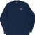 Front of blue Nike long-sleeve turtleneck shirt with embroidered chest logo