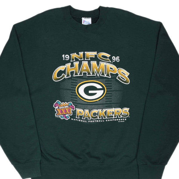 Vintage Nfl Green Bay Packers Nfc Champions 1996 Sweatshirt Size XL Made In USA