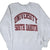 Front of gray Champion sweatshirt with red and black University South Dakota print