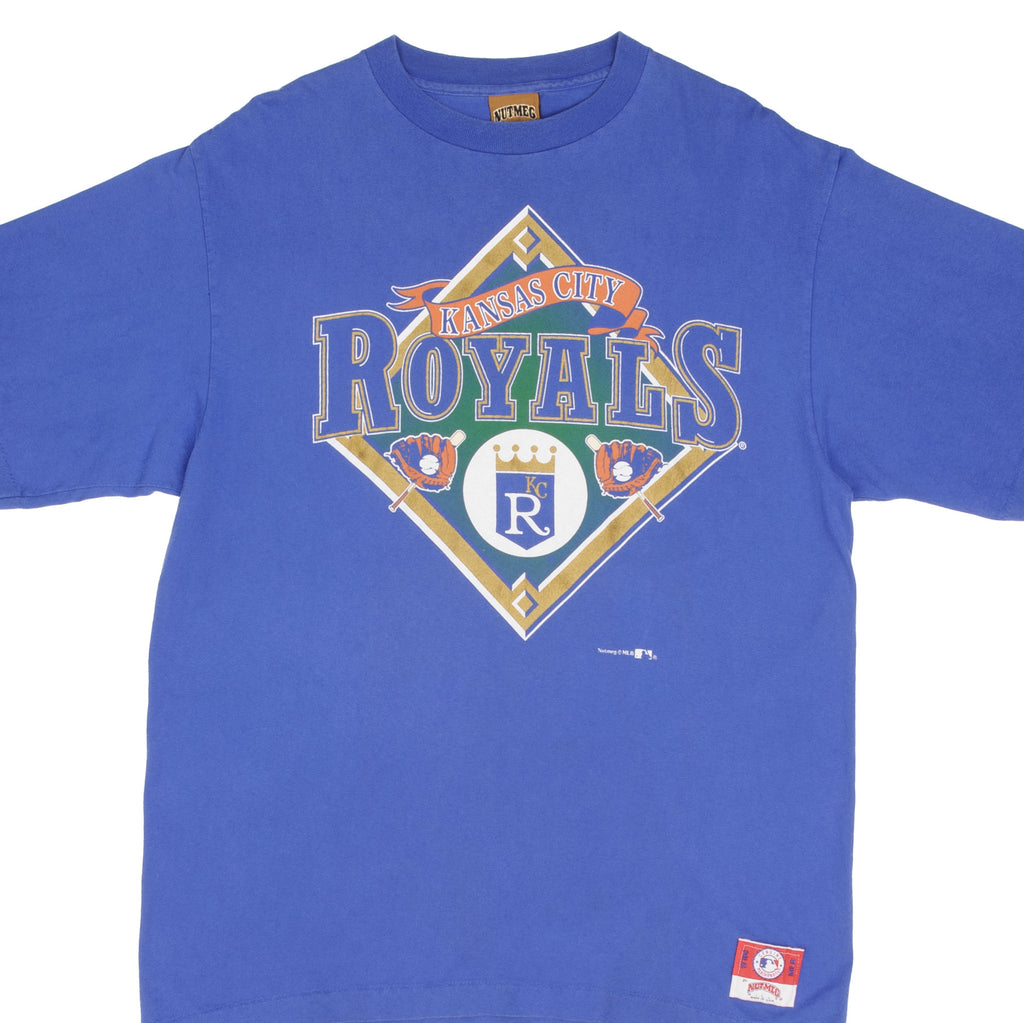 Vintage MLB Kansas City Royals 1990S Tee Shirt Size Large Made In USA With Single Stitch Sleeves