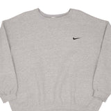 Vintage Nike Classic Swoosh Gray Sweatshirt 1990S Size XL