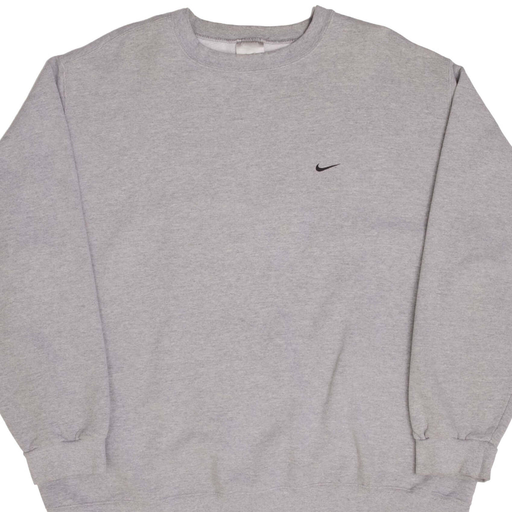 VINTAGE NIKE CLASSIC SWOOSH GREY SWEATSHIRT 2000S SIZE 2XL